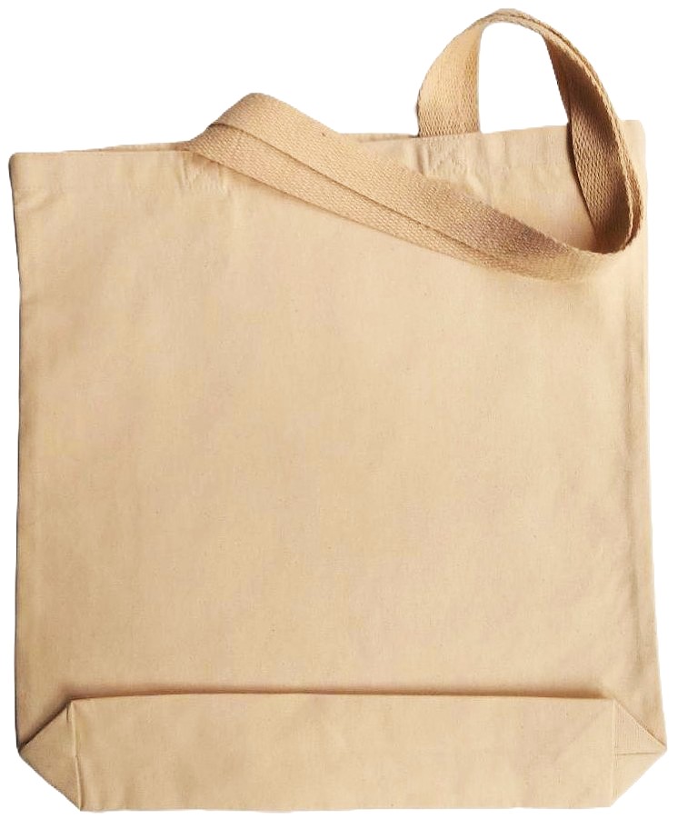 A photo of a canvas totebag with a logo for your company.