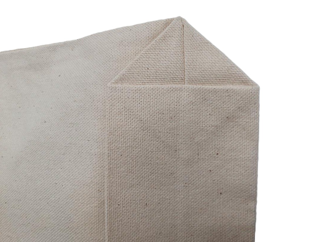 photo of a tote canvas bag's 3'D Bottom Gusset